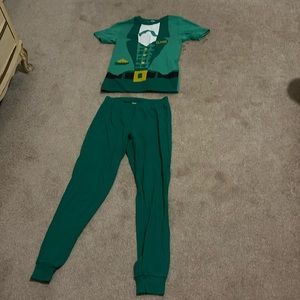 St Patrick’s day family pajama set 100% cotton “mom” womens size XS green
